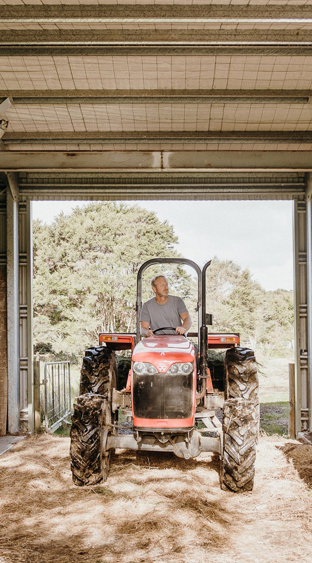  A man on a tractor 