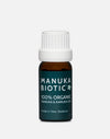 Manuka Biotic organic mānuka oil in a small glass bottle